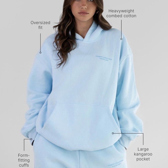 COMFRT pastel hoodie collection color is BABY BLUE - Picture 3 of 6